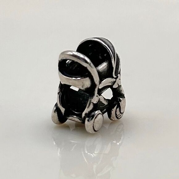 TROLLBEADS Sweet Dreams Silver Bead LAA 925S NEW! Baby Stroller - Picture 3 of 5